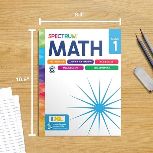 Spectrum 1st Grade Math Workbook, Mathematics Activity Book for Kids Ages 6-7, Addition, Subtraction, Place Value, Shapes, and More, Classroom or Homeschool Curriculum thumbnail 8