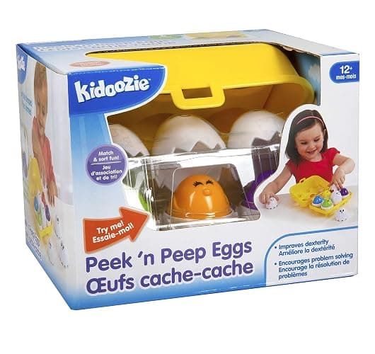 Kidoozie - Peek 'N Peep Eggs - Baby Match Up Toy with Lights and Music | Crack open the surprises - match, peek and press for lights and music that reward curious little explorers, Ages 6+ Months thumbnail 4