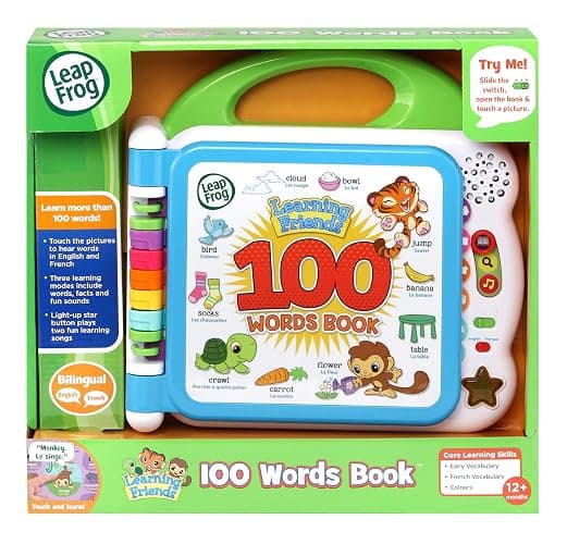 LeapFrog 601503 Learning Friends 100 Words Baby Book Educational and Interactive Bilingual Playbook Toy Toddler and Pre School Boys & Girls 1, 2, 3, 4+ Year Olds, Multi-Colour, One Size thumbnail 7