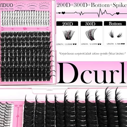 YIDUO 6 Styles Mix Lashes Clusters Kit 3 Box Cluster Lash Book Kit with 2X Bond&Seal 1520Pcs 100D/200D/300D Volume Individual Eyelash Extension Gift Packs for Beginners. DIY at Home Easily thumbnail 4