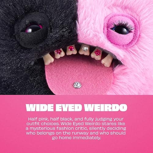 Fuggler Baddies Fuggs 9 Inch Plush Collectible Toy (Wide Eyed Weirdo) by ZURU Featuring Funny Ugly Monster Designs with Fierce Attitude, Bold Style, Unsettling Expressions thumbnail 4