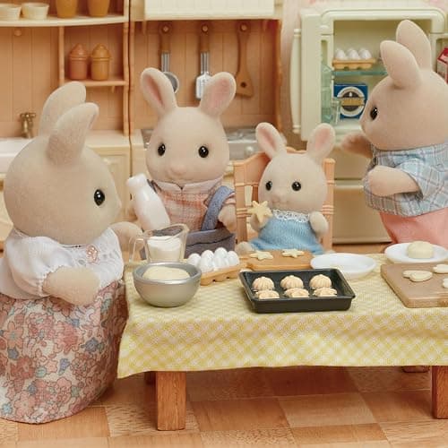 Calico Critters Milk Rabbit Family - Set of 4 Collectible Doll Figures for Children Ages 3+ thumbnail 2