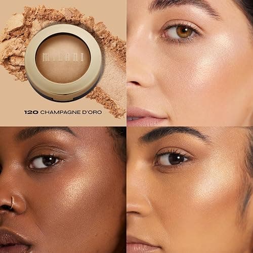 Milani Highlighter Makeup - Baked Contour Powder & Face Highligher, Made in Italy - Champagne D'Oro thumbnail 3