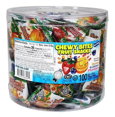 100 Fruit Nuggets Mini Pouches Kosher Vitamin C 66% Real Juice All Natural Flavors Gluten Free - By Au'some - Image 1