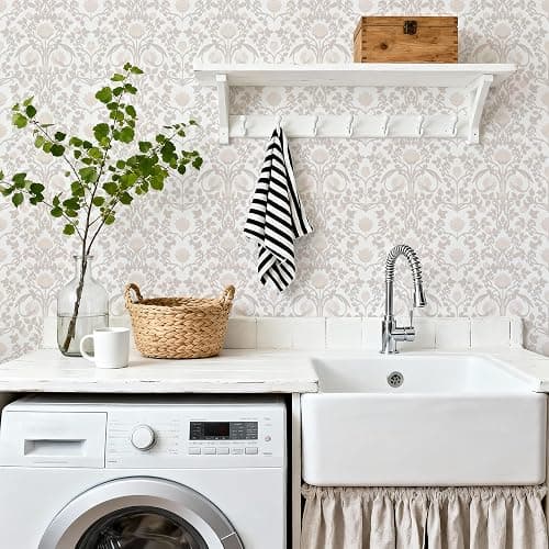 YXTII 17.3"×78.7" Pink Peel and Stick Wallpaper, Floral Wallpaper for Bedroom Bathroom Self Adhesive Removable thumbnail 4