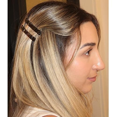 Camila Paris AD1/2 French Hair Barrette Clip for Girls, Set of 2 Rubberized Metal Clasp Strong Hold Grip Hair Clips for Women, No Slip Durable Styling Girls Hair Accessories, Made in France thumbnail 2