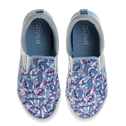 Disney Lilo and Stitch Lowtop Sneakers - Stitch Low Top Shoes Slipon Closure Cushioned Lightweight Sizes 12-13 Little Kid 1-4 Big Kid 5-10 Adult - Image 1