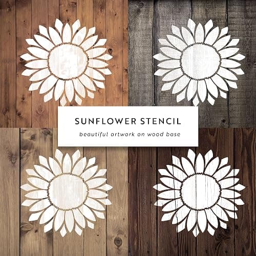 Sunflower Stencil - Sunflower Nature Stencil for Painting, Small thumbnail 8