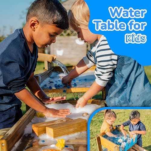 Plum Discovery Wooden Water Run Table for Kids, Toddler Toys, Sensory Activity Table, Outdoor Playset, Painting Easel, Storage Box, Easy to Clean, Durable, Weatherproof, Gift for Ages 3+ Yrs thumbnail 5