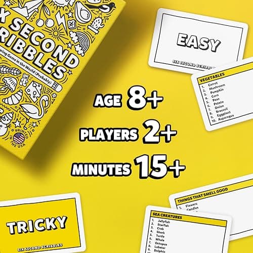 Six Second Scribbles: The frantically Fast and fantastically Fun Drawing Game | A Family Friendly Party Game for Children, Teens and Adults (New Edition) thumbnail 2