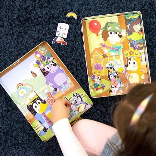 Bluey Magnetic Playset, Magnet Activity Toys, Great Birthday Parties, at-Home Activities, or Screen-Free Fun, Perfect Travel or Road Trip, Hours of Fun for Kids Ages 3,4,5,6,Multicolor,Medium,214618 thumbnail 2