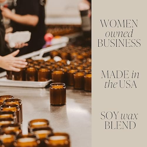 Sweet Water Decor Cozy Season Soy Candles - Fall Candles with Woods, Warm Spice, and Citrus Scent for Home Decor - Soy Candle with 40 Hours Burn Time - 9Oz Black Lid Amber Jar Candles Fall Scents thumbnail 6