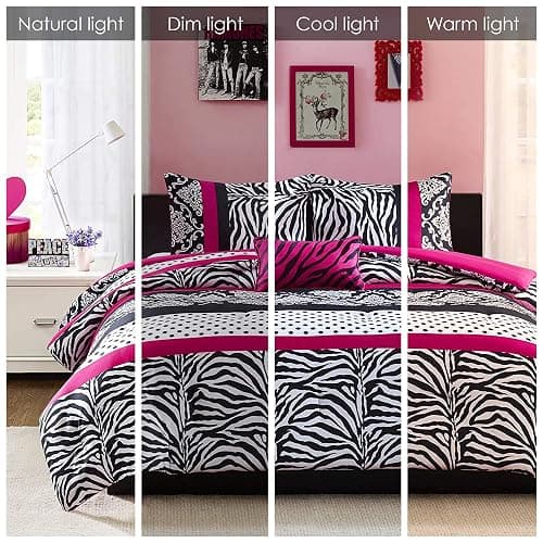 Intelligent Design Modern All Season Polka Dot Print, Vibrant Color Cozy Bedding Layer, Matching Sham, Decorative Pillow Comforter Set Fun Bedroom Décor, Twin/Twin XL, Pink thumbnail 2
