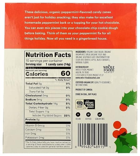 365 by Whole Foods Market, Organic Candy Canes 10 Count, 5 Ounce (Pack of 2) thumbnail 3