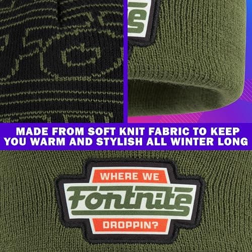 Fortnite Beanie Hat for Boys & Teens, Warm Knitted Winter Hat, Winter Accessories for School Travel Days Out, Gifts for Gamers thumbnail 4