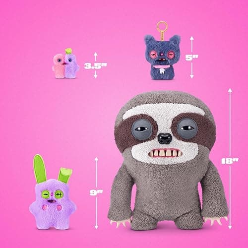 Fuggler Bouquets, 2 x 9 inch + 1 x 3.5 inch Plush Collectible Set (Rabid Rabbit, Sir Nobbynuts, Nobbybits) by ZURU – Funny Ugly Monster, Two Full-Size + One Mini, Gift for Collectors thumbnail 3