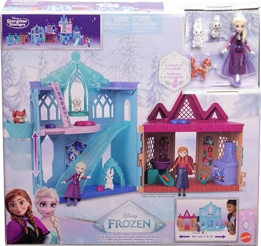 Mattel Disney Frozen Elsa Small Doll Playset w/ 10 Play Areas, 3 Animal Friends & 8 Accy, Storytime Stackers, Inspired by Animals of Arendelle thumbnail 6