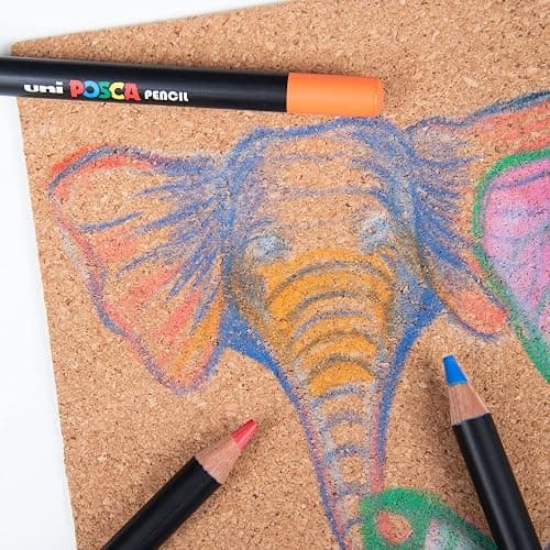 uni POSCA Colored Pencils, 4.0mm Lead, Assorted Set, 36 Pack thumbnail 9