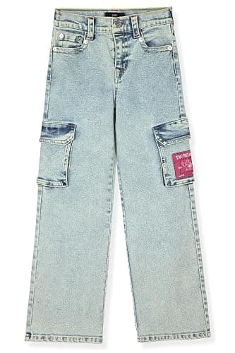 True Religion Girls Fashion Jeans – Premium Designer Denim Pants for Kids, Wide Leg, Cargo, Flare (Sizes 7-14) - Image 1