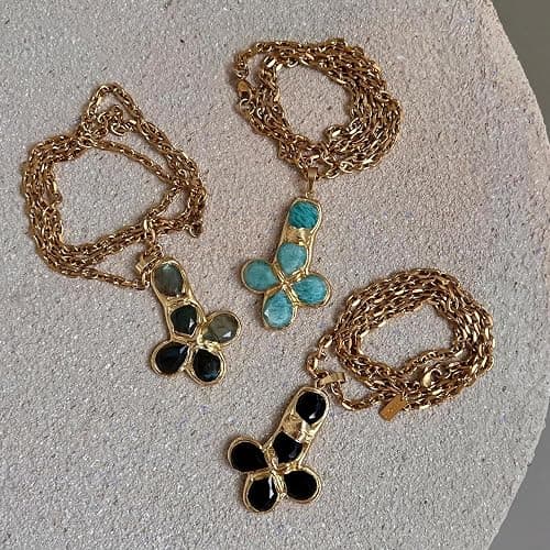 Colorful Cross Zircon Pendant Necklace, Dainty Gold Cross Pendant Necklace, Adjustable Chain Jewelry for Women thumbnail 4