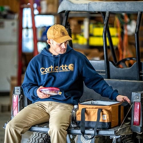 Carhartt Insulated Two Compartment Cooler, Durable Water Repellent Material W/Front Zippered Pocket for Camping, Beach & Travel thumbnail 8