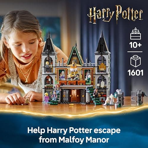 LEGO Harry Potter Malfoy Manor Set, Collectible Building Toy for Kids, Features 9 Character Minifigures Including Dobby, Creative Wizarding World Gift for 10 Plus Year Old Girls & Boys 76453 thumbnail 4