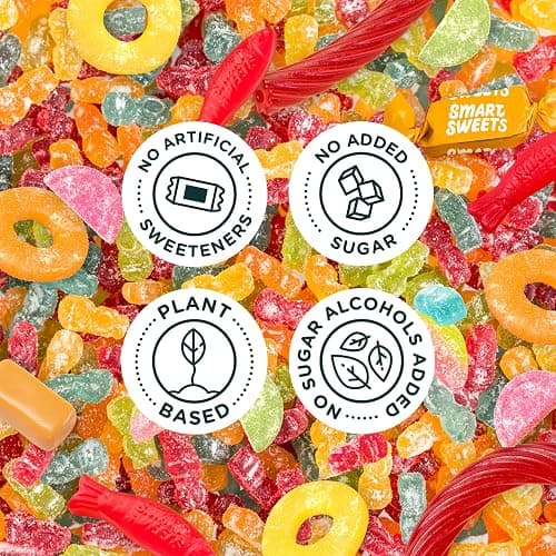 SmartSweets Variety Pack Sampler, Pack of 6 Individual Flavors, Low Sugar & Calorie Candy - Sweet Fish, Sourmelon Bites, Peach Rings, Sour Blast Buddies, Red Twists, & New Soft Caramels thumbnail 6