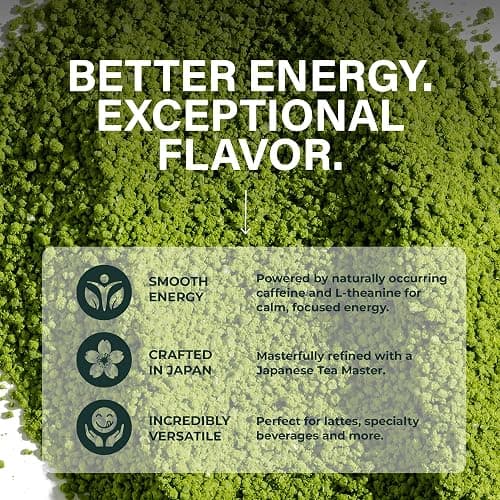 Tenzo Matcha Green Tea Powder, Organic Cafe Sweetened Matcha Latte Green Tea Powder, Ceremonial Barista Crafted Mix - Authentically Japanese - Matcha Latte Mix (5.29 Ounce) thumbnail 4