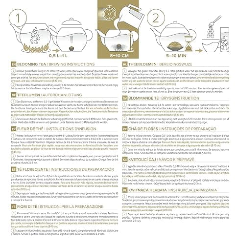 Teabloom Complete Tea Set – Glass Teapot (40 oz), Loose Tea Glass Infuser, 4 Insulated Glass Teacups, Tea Warmer, and 12 Flowering Teas – Elegant Blooming Tea Gift Set thumbnail 8