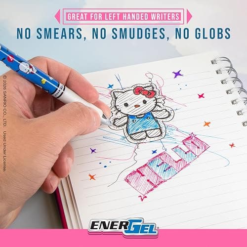 Pentel EnerGel RTX Liquid Gel Pen, Hello Kitty® and Friends, Limited Edition, Mix 1, 0.7mm, Med Line, Assorted Ink, 5-Pk (BL77HKPF5M) thumbnail 5