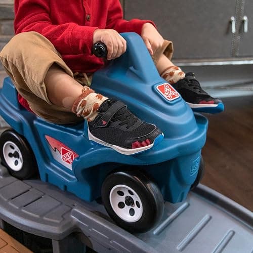 Step2 Up & Down Roller Coaster Kids Ride On Toy, Push Car, Indoor/Outdoor Playset, Made of Durable Plastic, Max Weight 50 lbs., for Toddlers 2-5 Years Old, Gray & Blue thumbnail 2
