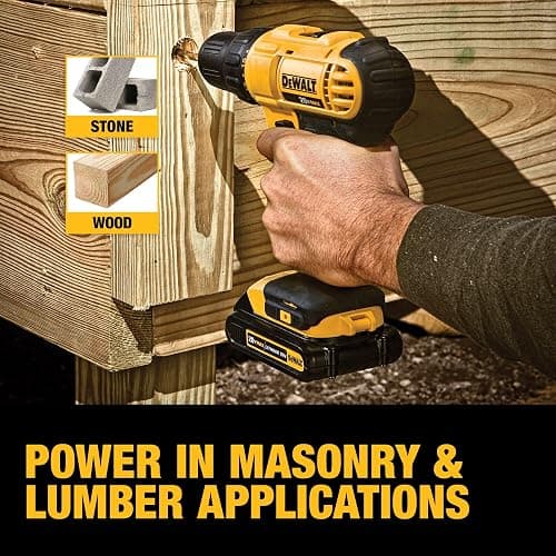 DEWALT 20V Max Cordless Drill Driver Set, 2 Speed, High Performance Motor, Includes 2 XR 1.3Ah Li-Ion Batteries, Charger and Contractor Bag (DCD771C2) thumbnail 7
