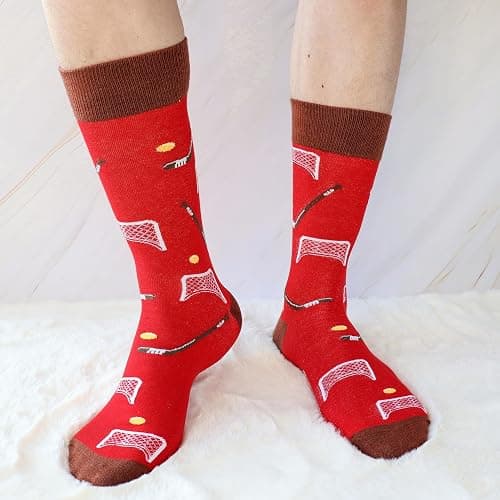 Moyel Funny Socks for Men Fun Funky Novelty Socks Mens Cool Dress Socks Golf Fishing Gifts for Men on Birthday Christmas thumbnail 7
