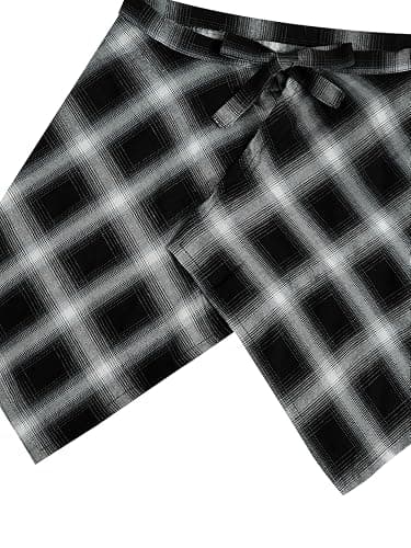 Verdusa Women's Grunge Plaid Tie Up Super Mini Skirt Festival Outfits Asymmetrical Wrap Skirts thumbnail 4