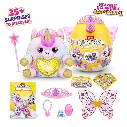 Rainbocorns Fairycorn Princess Surprise (Unicorn) by ZURU 11" Collectible Plush Stuffed Animal, Surprise Egg, Wearable Fairy Wings, Magical Fairy Princess, Ages 3+ for Girls, Children thumbnail 5