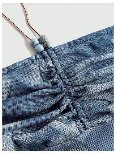 Verdusa Women's Plus Size Hippie Paisley Y2k Halter Tops Boho Vintage Layered Camisole Tops thumbnail 3