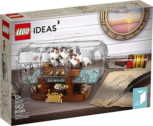 LEGO Ideas Ship in a Bottle 92177 Expert Building Kit, Snap Together Model Ship, Collectible Display Set and Toy for Adults (962 Pieces),Multicolor thumbnail 4