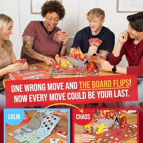 Exploding Kittens: The Board Game - The Action Packed Party Game to Celebrate 10th Birthday - 2-6 Players Aged 7+ - Great for Adults, Teens, Collectors, Kids thumbnail 5