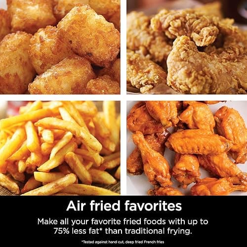 Ninja Air Fryer, Roast, Bake, Air Fry, Roast, Broil, Reheats, & Dehydrates, 4-in-1, Fries, Frozen Food, Veggies, and Juicy Meat, Less Oil, Easy Meals, Healthy Meals, Compact, 4 QT, Grey, AF101 - 4 QT thumbnail 3