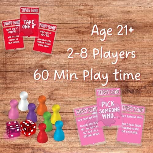 TIPSYLAND Original Edition | Official Product | Hilarious Adult Board Game | Group Game for Game Nights, Parties and More | Fun Challenges, Dares & Mini-Competitions | 3-8 Players thumbnail 5