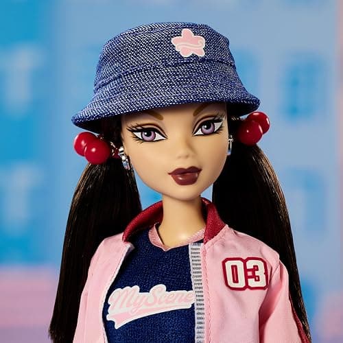Barbie Signature My Scene Nolee Doll and Accessories, Y2K-Inspired Outfit with Sporty Matching Set, Cropped Jacket, Leg Warmers and Doll Stand thumbnail 3