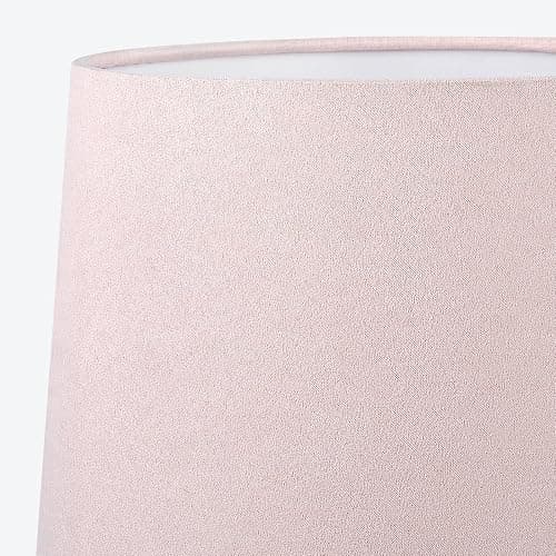 Velooke 15" Hand-Blown Glass Table Lamp, Blush Pink Velvet Shade, Mesmerizing Pearlized Swirling Cloud Base, Small Accent Lamp for Girls Bedroom Nightstand, Living Room(Bulb Not Included) thumbnail 4