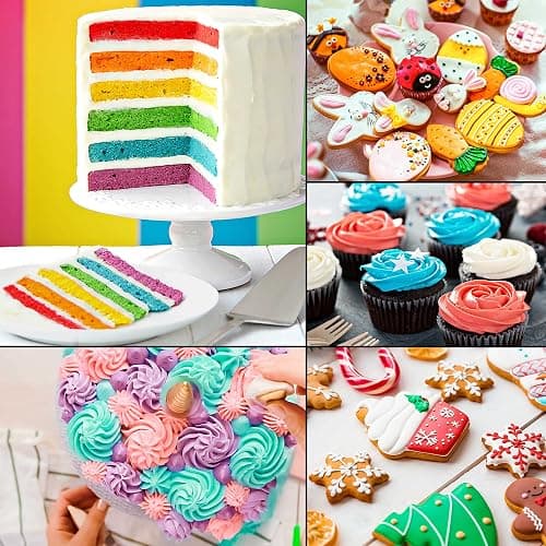 12 Food Color U.S. Cake Supply 2.3-Ounce Liqua-Gel Cake Food Coloring Variety Pack with Color Mixing Wheel - Made in the U.S.A. thumbnail 6