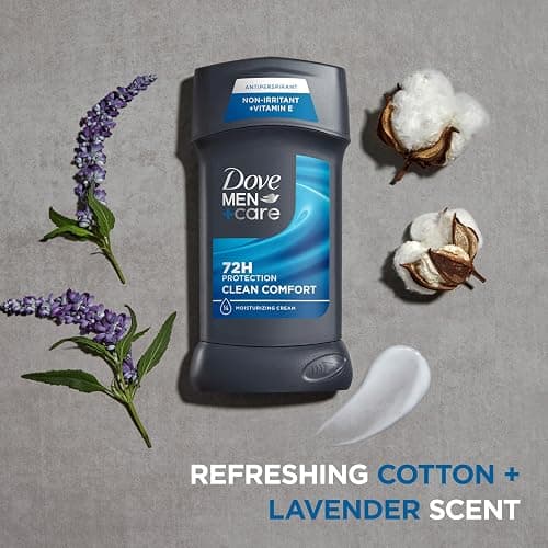 Dove Men+Care Antiperspirant Deodorant Stick 4 Count Clean Comfort 72-Hour Sweat & Odor Protection Antiperspirant for Men With 1/4 Moisturizing Cream 2.7 oz thumbnail 5