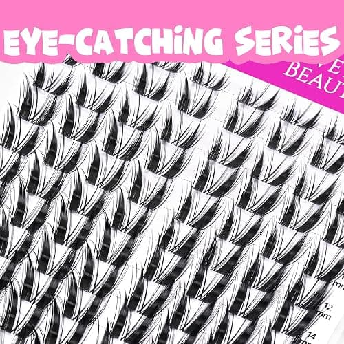 VEYESBEAUTY Lash Clusters Kit Eyelashes Lash Clusters Bunny 8-18mm | Eye-Catching Series Kit Mixed Length Bond and Seal Waterproof DIY Lash Tweezers thumbnail 2