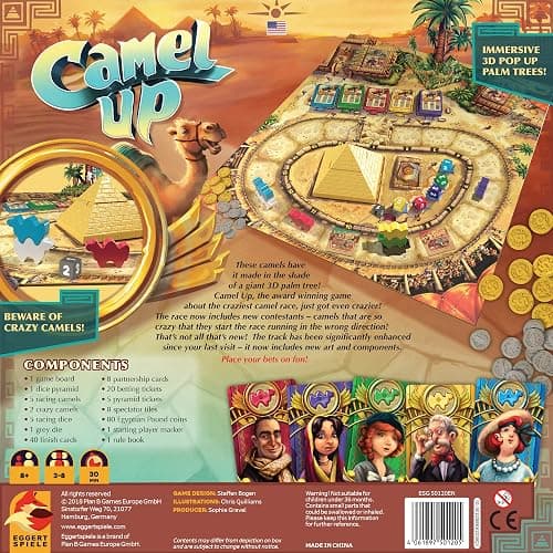 Camel Up (Second Edition) | Strategy , Dice Game | Family Board Game for Adults and Kids | Ages 8 and up | 3 to 8 Players | Average Playtime 30-45 Minutes | Made by Eggertspiele thumbnail 3