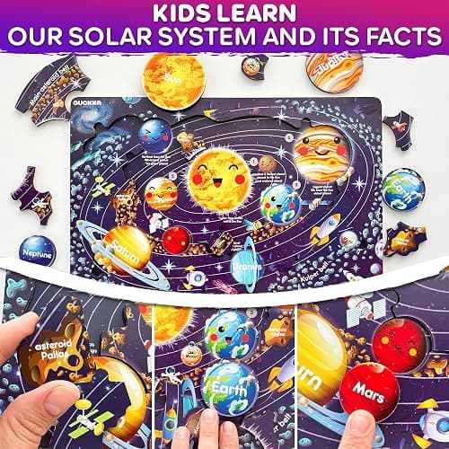 QUOKKA Puzzles for Kids Ages 4-6 - 3 Set Toddler Kids Puzzles Ages 3-5 - Learning United States Games for Childrens 6-8 - Educational Toys for 3 Year Old Boys and Girls - Award Winning thumbnail 5