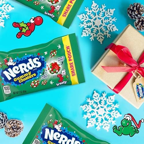 Nerds Frosty Gummy Clusters Share Pouch, Christmas Candy, Red and Green Gummy Candies, 3 oz thumbnail 5