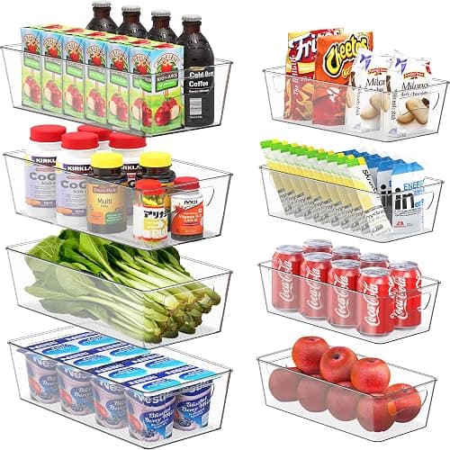 Simple Houseware Pantry Bins Storage Organizer, 8 Packs (4 Medium & 4 Large) - Image 1