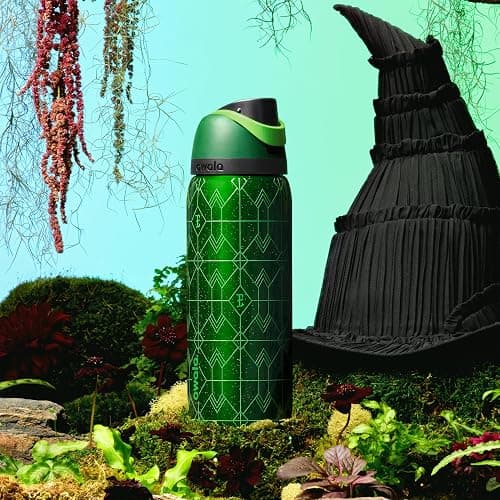 Owala Wicked FreeSip Insulated Stainless Steel Water Bottle with Straw for Sports and Travel, BPA-Free Sports Water Bottle, 32 oz, Elphaba (Green) thumbnail 2
